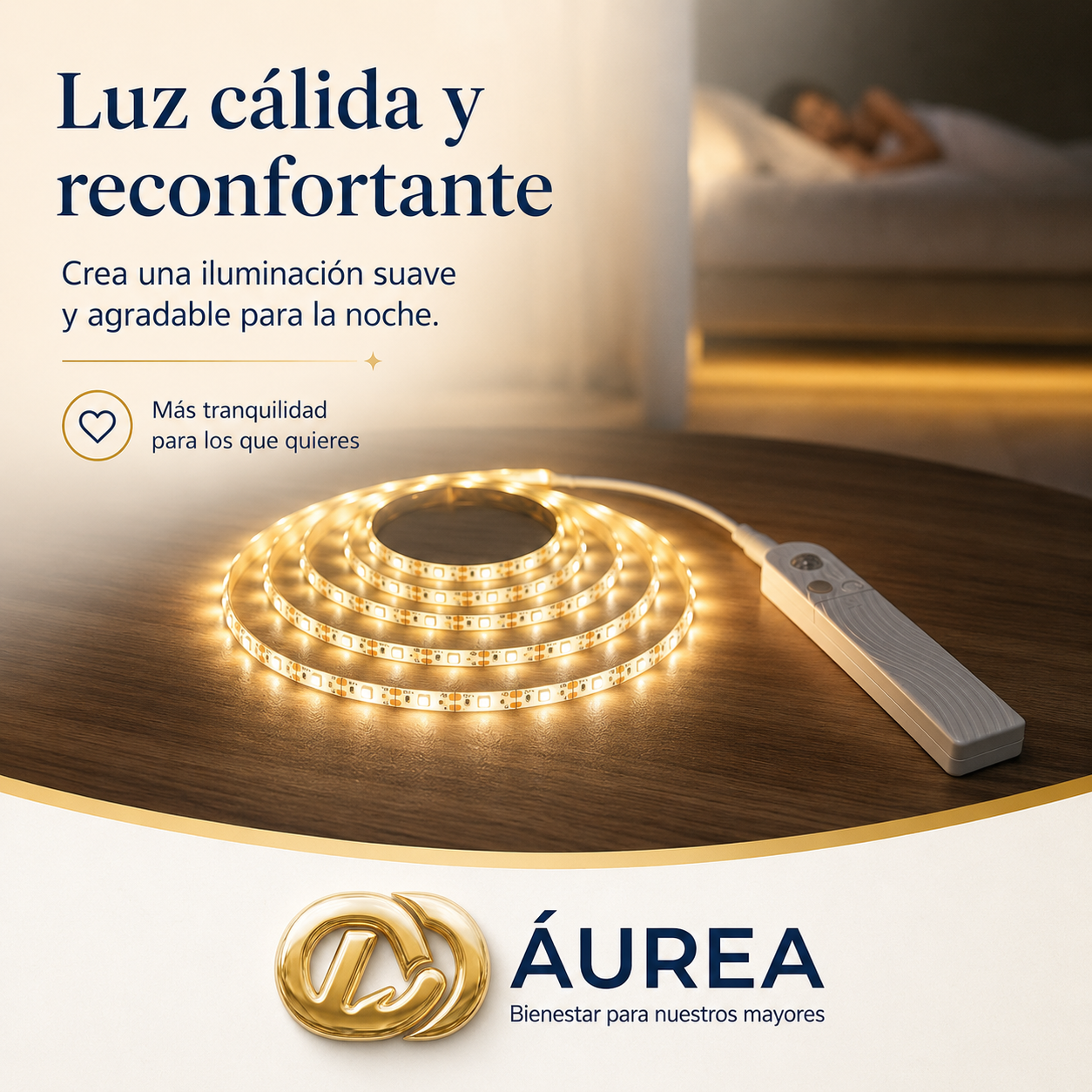 Luz nocturna inteligente Áurea para debajo de la cama